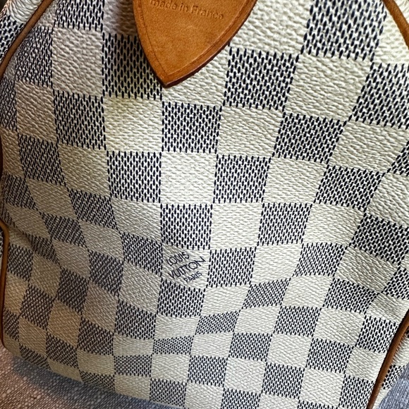 Louis Vuitton LV Hand Bag Speedy 30 White Damier Azur Purse - Picture 5 of 14